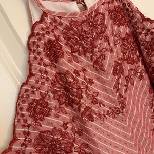 Great Summer Halter Red & White Mini Dress